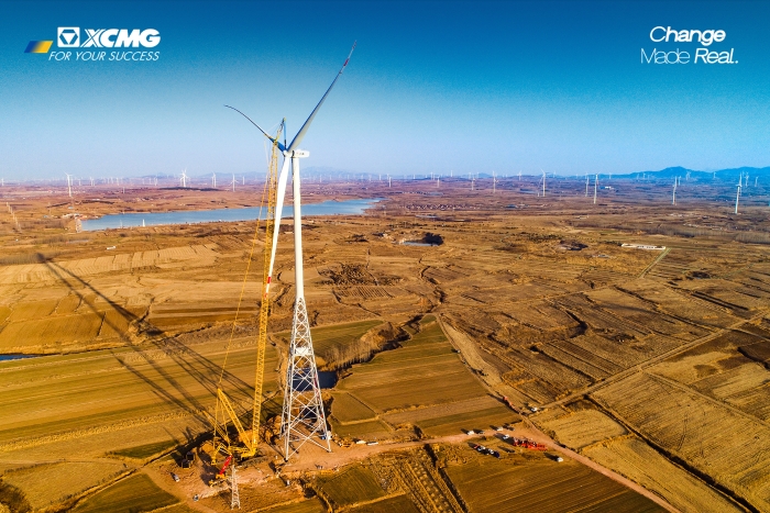 XCMG crawler crane completes 170m wind power construction