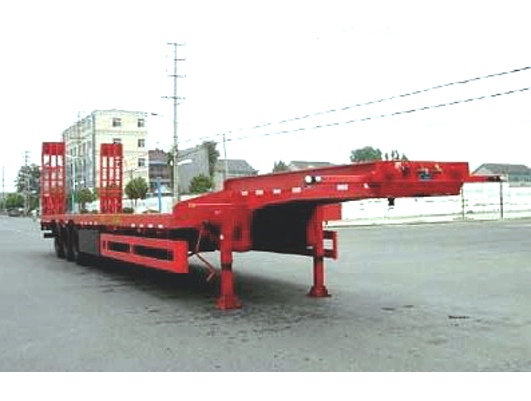 2 Tri-axle Low flatbed semi-trailer (high and low red.jpg